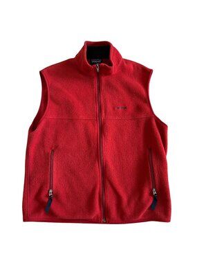 Vintage Patagonia Men’s XL Red Synchilla Fleece Vest Full Zip Sleeveless Jacket